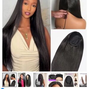 Luvme Too Easy Texture 180% Density Yaki Straight Glueless Drawstring Half Wig